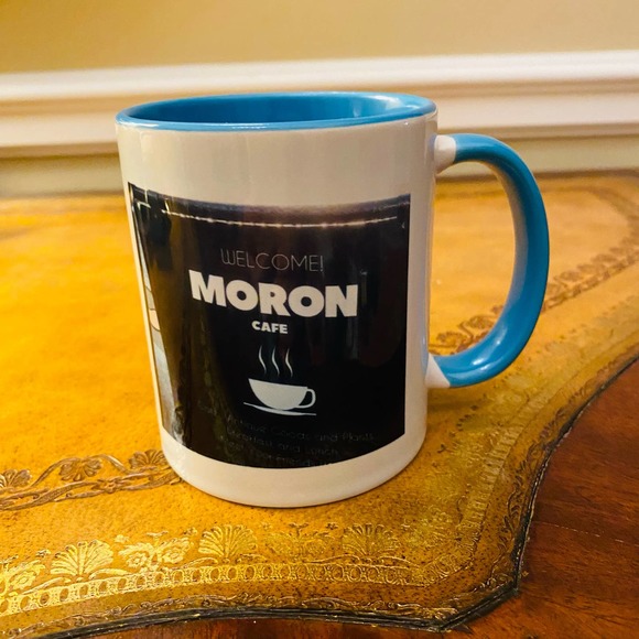 Welcome Moron Cafe Coffee Tea Mug Cup NEW - Picture 1 of 4